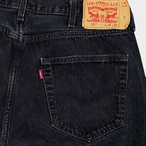 Levis 501 Jeans Men's 36x31 Black Straight Leg Button Fly 100% Cotton Tag 38x32